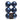 KAEMINGK - Box sfere in plastica blu 8cm Cod. 022156