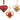 KAEMINGK - Cuori natalizi in vetro e glitter 8cm Cod. 071012