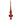 KAEMINGK - Puntale in vetro rosso 26cm Cod. 113049