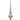 KAEMINGK - Puntale in vetro Rosa 26cm Cod. 113259