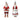 KAEMINGK - Babbo e Mamma natale in vetro 12cm Cod. 121473