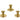 KAEMINGK - Portacandela natalizio in alluminio oro 6cm Cod. 647664