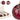 XMAS BALL 80MM BURGUNDY 4ASS