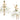 MARK ROBERTS - Ballerina bianca e oro 23cm Cod. MR36-54234