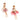GOODWILL - Ballerina natalizia con fiori rosa 16cm Cod. TR26007