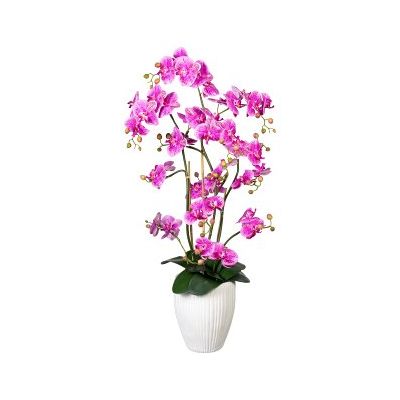 GASPER - Pianta Artificiale Orchidea Bianca 50cm 