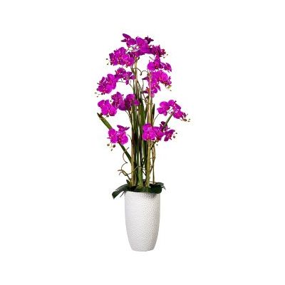 GASPER - Pianta Artificiale Orchidea Bianca 50cm 