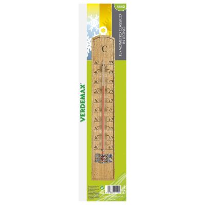 VERDEMAX - Termometro in legno Cod. 4442