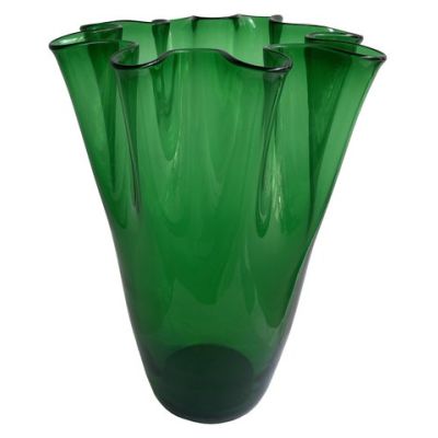 SHISHI - Vaso Verde Vetro Frastagliato Cod. 61348