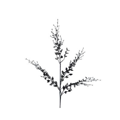 Ramo con fiori neri glitterati 70cm Cod. 705137