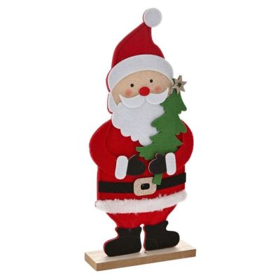 ILIADIS - Babbo Natale con base in legno 37cm Cod. 79508