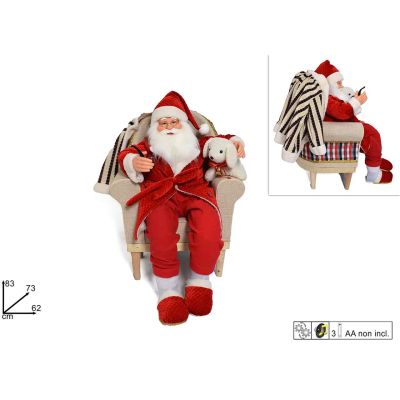Babbo Natale con poltrona 120cm Cod. MN002099