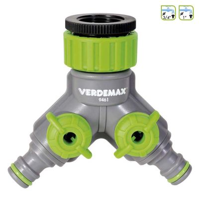 VERDEMAX - Raccordo rubinetto a 2 vie regolabili 3/4“ Cod. 9461